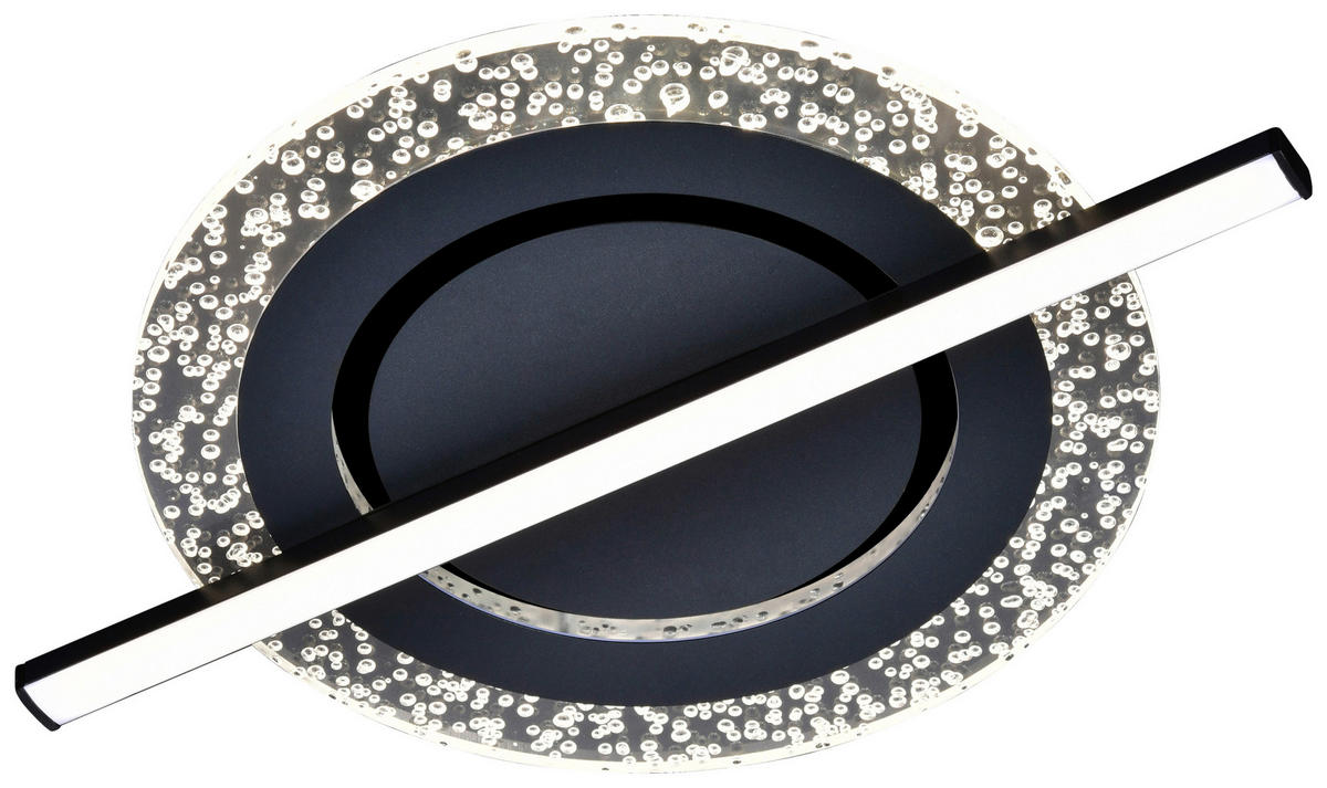 Deckenleuchte schwarz Metall Kunststoff B/H: ca. 40x6 cm LED-Deckenleuchte_Inanna - schwarz (40,00/6,00cm)