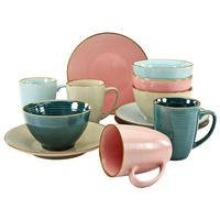 CreaTable Frühstücksservice COSY MORNING multicolor Steinzeug 12 tlg. COSY MORNING - multicolor - CreaTable