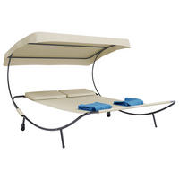 VCM Doppelliege Bindox creme Kunststoff B/H/T: ca. 130x137x200 cm Bindox - creme (130,00/137,00/200,00cm) - VCM