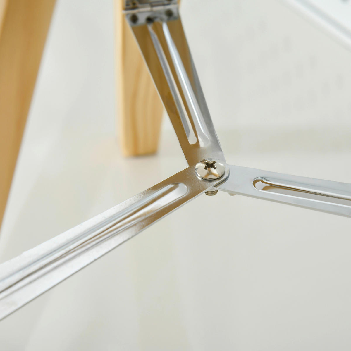 HOMCOM Tischleuchte Tischleuchte B31-383 - natur/silber (30,00/68,00/30,00cm) - HOMCOM