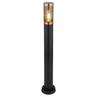 Außenleuchte schwarz Rauch Kupfer H/D: ca. 80x12,7 cm BOSTON - schwarz/Rauch (12,70/80,00cm) - GLOBO
