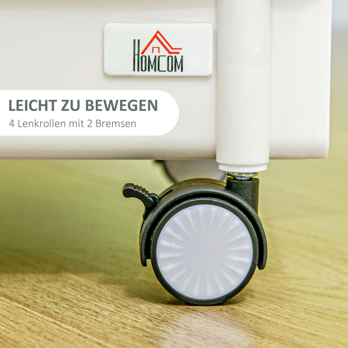 HOMCOM Küchenwagen weiß Polypropylen B/H/L: ca. 29,4x50x77 cm Küchenwagen - weiß (77,00/29,40/50,00cm) - HOMCOM