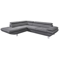 Funktionsecke Vinci dunkelgrau Webstoff B/H/T: ca. 276x88x232 cm Vinci - Chrom/dunkelgrau (276,00/88,00/232,00cm)