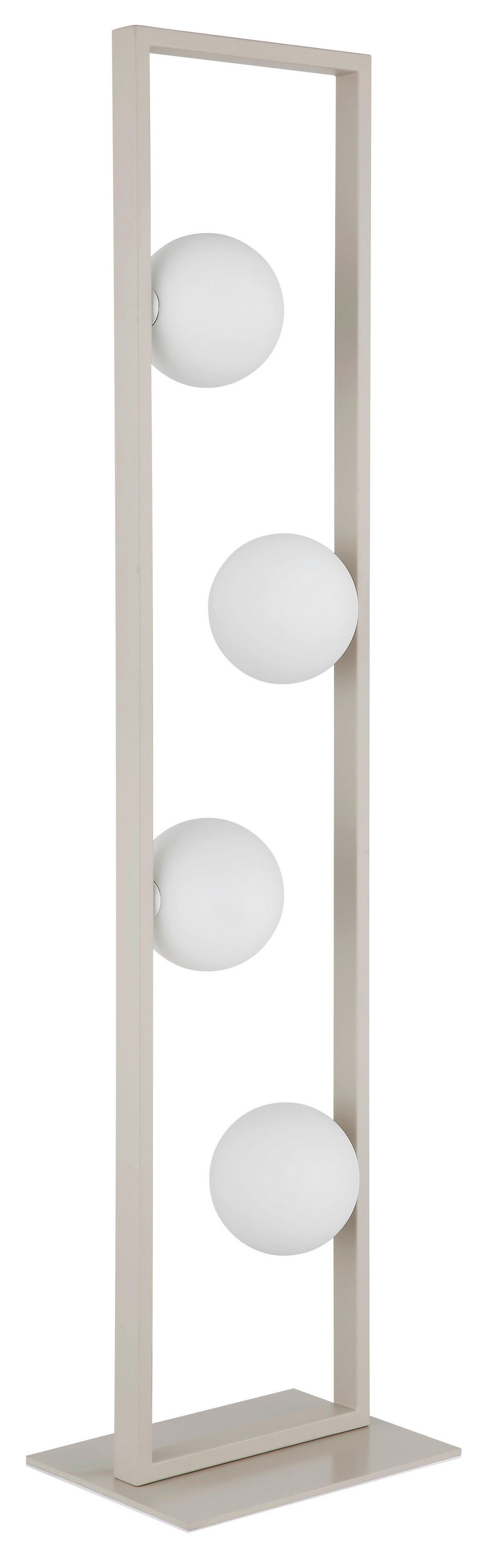 GLOBO Stehleuchte Opal rostfarbig sand Glas Metall B/H/L: ca. 20x110x28 cm G9 4 Brennstellen NANDA - sand/rostfarbig (28,00/20,00/110,00cm) - GLOBO