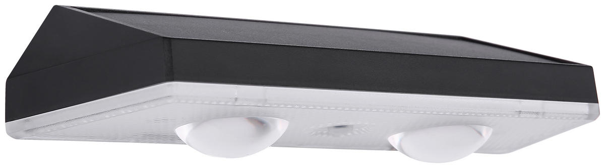 Solarleuchte transparent mattschwarz Kunststoff B/H: ca. 14x3,7 cm SOLAR - mattschwarz/transparent (14,00/3,70cm) - GLOBO