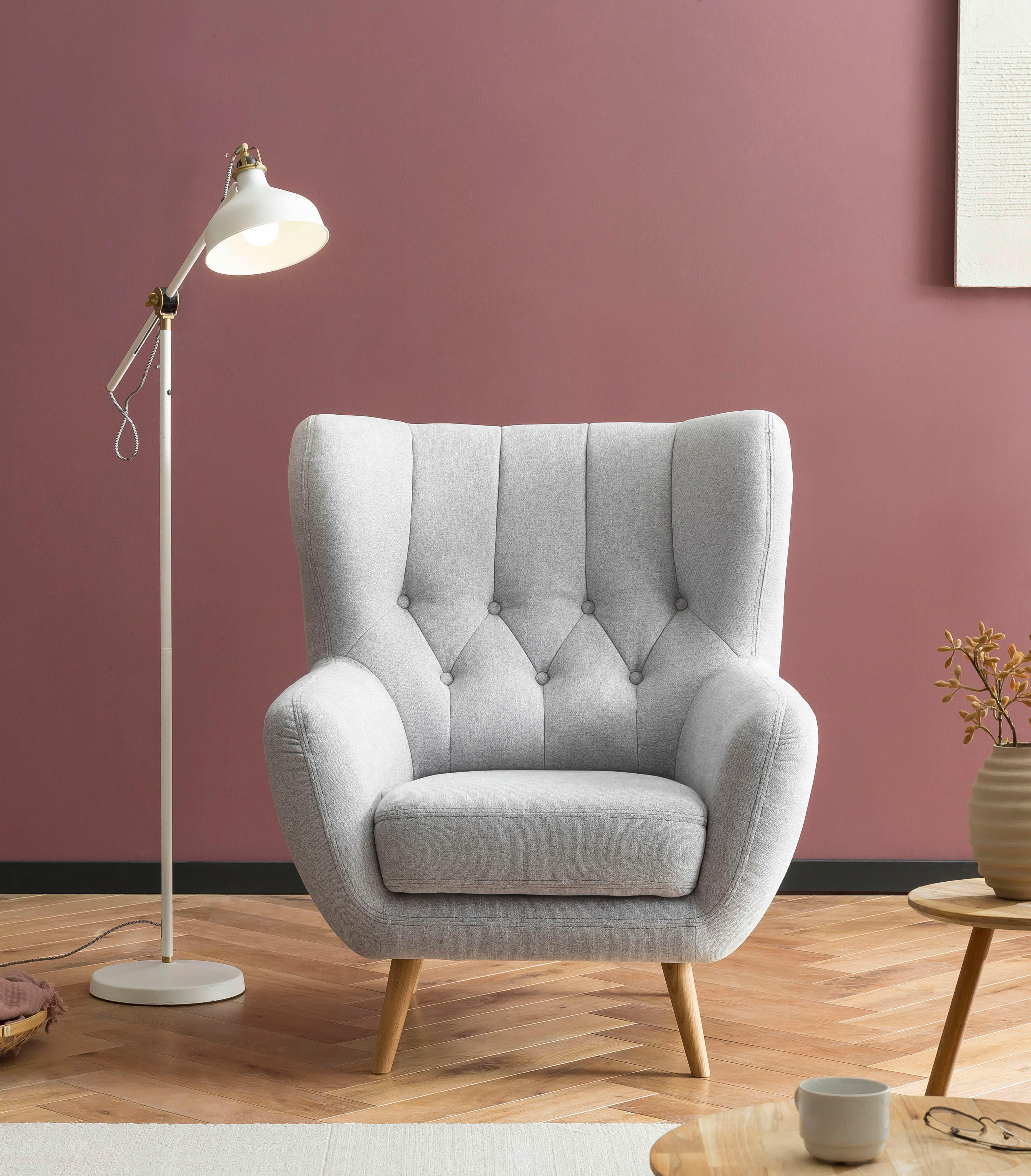 Sessel hellgrau B/H/T: ca. 87x101x95 cm Falun_1_Sessel - hellgrau (87,00/101,00/95,00cm)