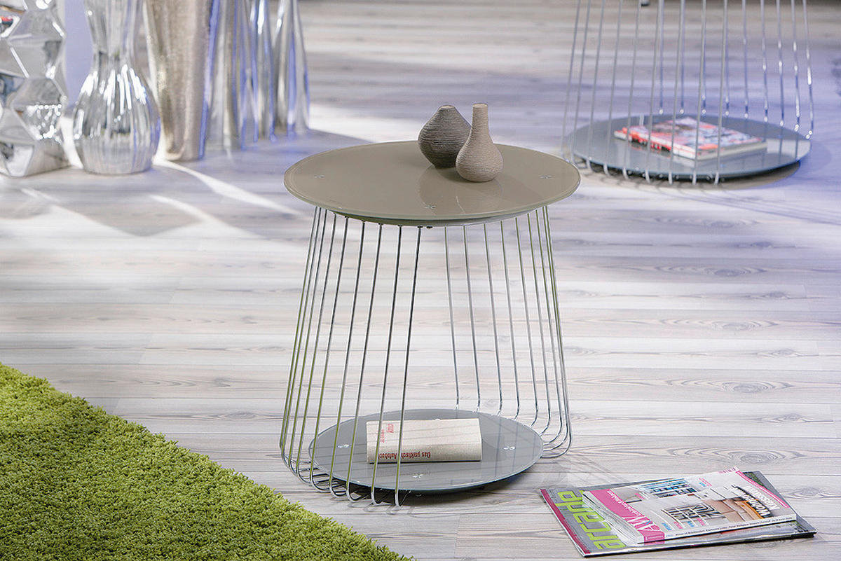 Couchtisch Rivoli Cappuccino B/H/T/D: ca. 50x50x50x50 cm Rivoli - schwarz/Cappuccino (50,00/50,00/50,00cm) - Inter Link