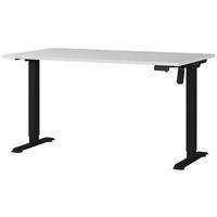 Schreibtisch 8023-581 Lichtgrau schwarz B/H/T: ca. 140x118x80 cm 8023-581 - Lichtgrau/schwarz (140,00/118,00/80,00cm) - Germania