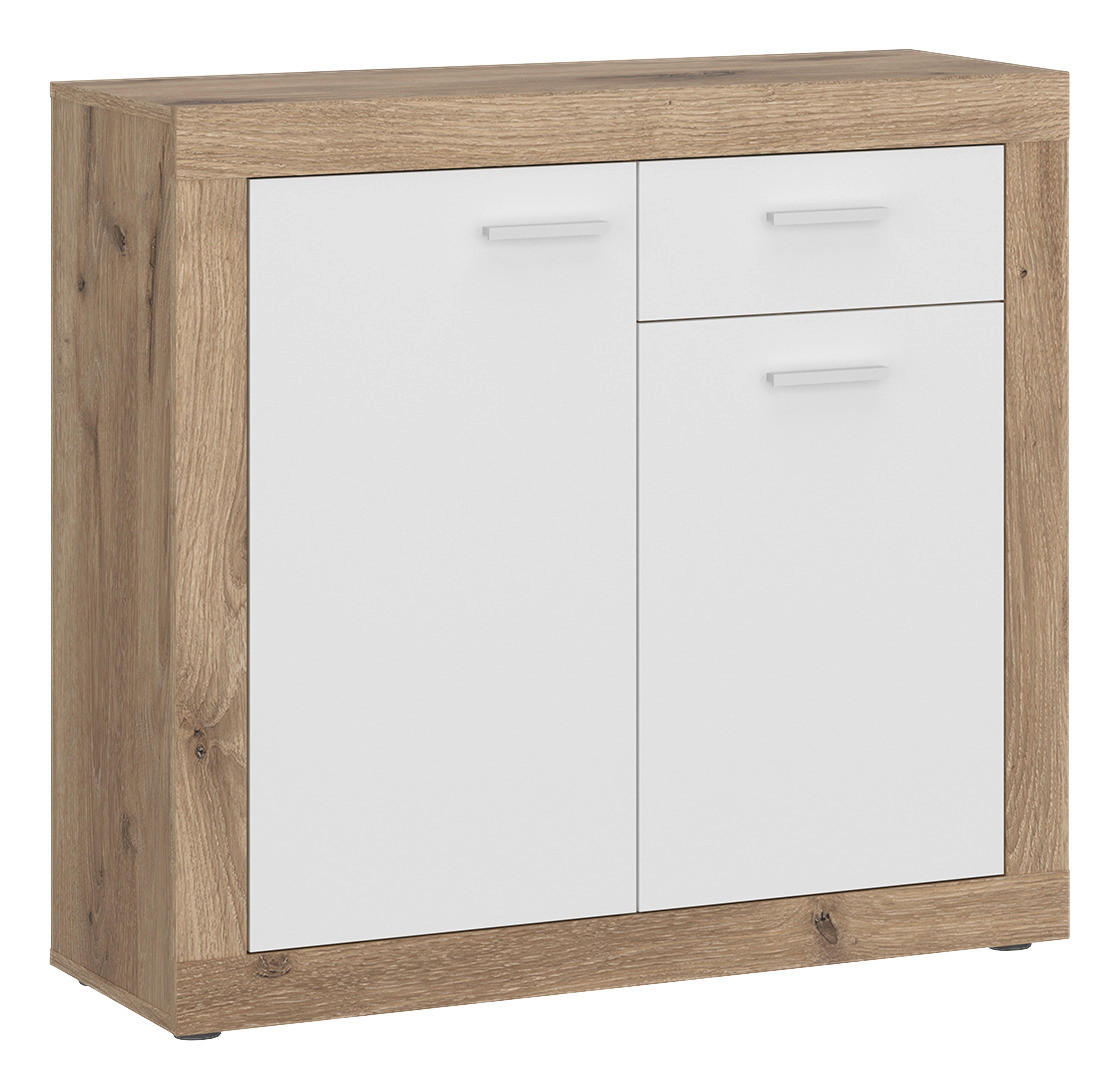 Kommode Focus Eiche Viking Nachbildung weiß glänzend B/H/T: ca. 94,2x90x39 cm Focus - weiß (94,20/90,00/39,00cm)