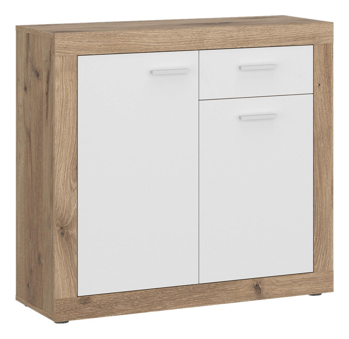 Kommode Focus Eiche Viking Nachbildung weiß glänzend B/H/T: ca. 94,2x90x39 cm Focus - weiß (94,20/90,00/39,00cm)