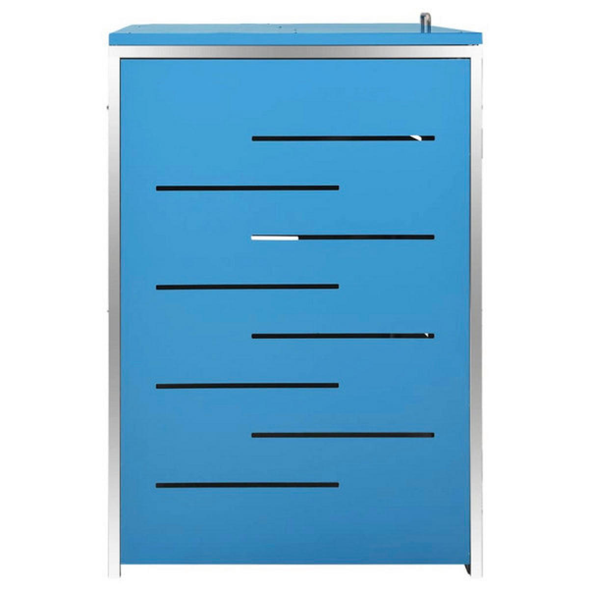 VidaXL Mülltonnenbox blau B/H/T: ca. 207x112,5x77,5 cm Mülltonnenbox - blau (207,00/112,50/77,50cm) - VidaXL