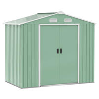 Outsunny Gartenhaus grün B/H/L: ca. 130x185x213 cm Gartenhaus - grün (213,00/130,00/185,00cm) - Outsunny