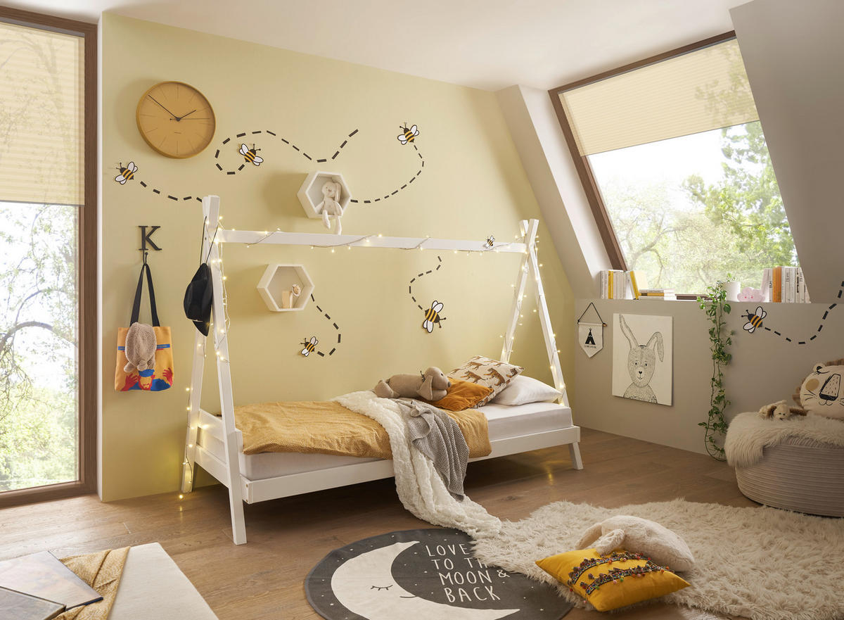 Bett Sora weiß Liegefläche B/L: ca. 90x200 cm Sora - weiß (95,00/154,00/213,00cm)