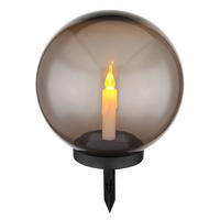 LED-Solarleuchte schwarz Kunststoff H/D: ca. 38,5x25 cm SOLAR - schwarz (25,00/38,50cm) - GLOBO