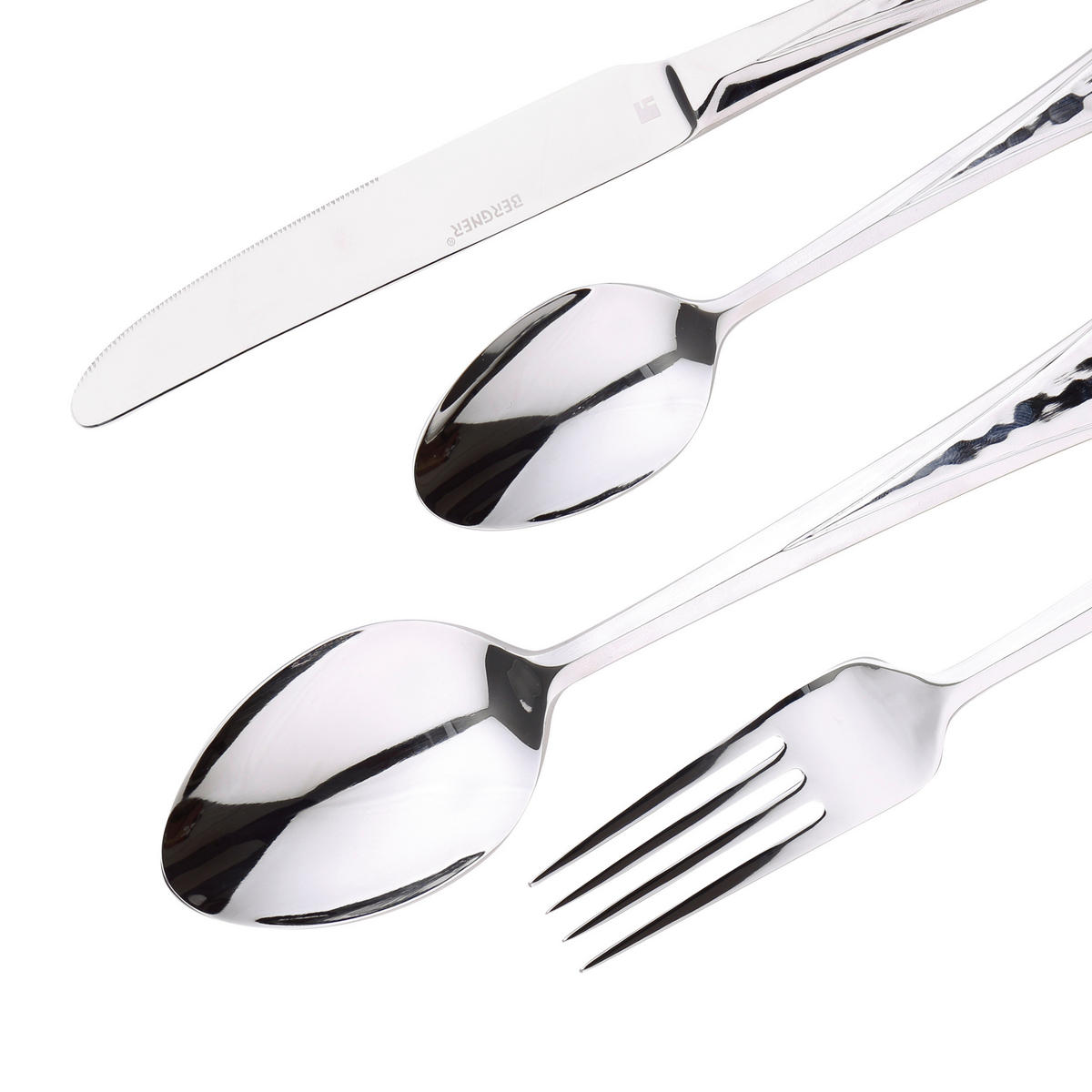 BERGNER Besteckset EIFFEL silber Edelstahl 24 tlg. EIFFEL - silber (27,00/17,00/7,50cm) - BERGNER