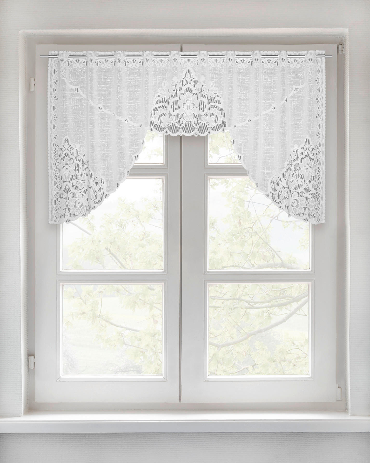 POCOline Scheibengardine Aruba weiß B/L: ca. 150x70 cm Aruba - weiß (150,00/70,00cm) - POCOline