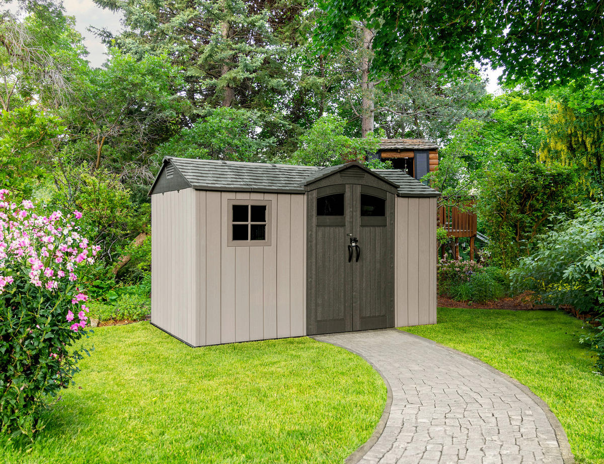 Lifetime Gerätehaus Pluto grau B/H/L: ca. 356,2x225,3x213,3 cm Pluto - grau (213,30/356,20/225,30cm) - Lifetime
