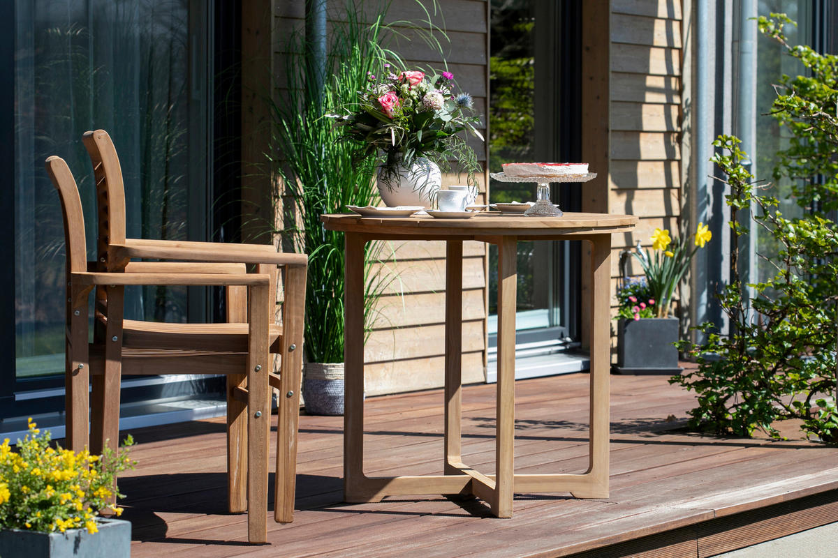 deVries Stapelsessel teak Teakholz B/H/L: ca. 52x92x63 cm Stapelsessel - teak (63,00/52,00/92,00cm) - deVries