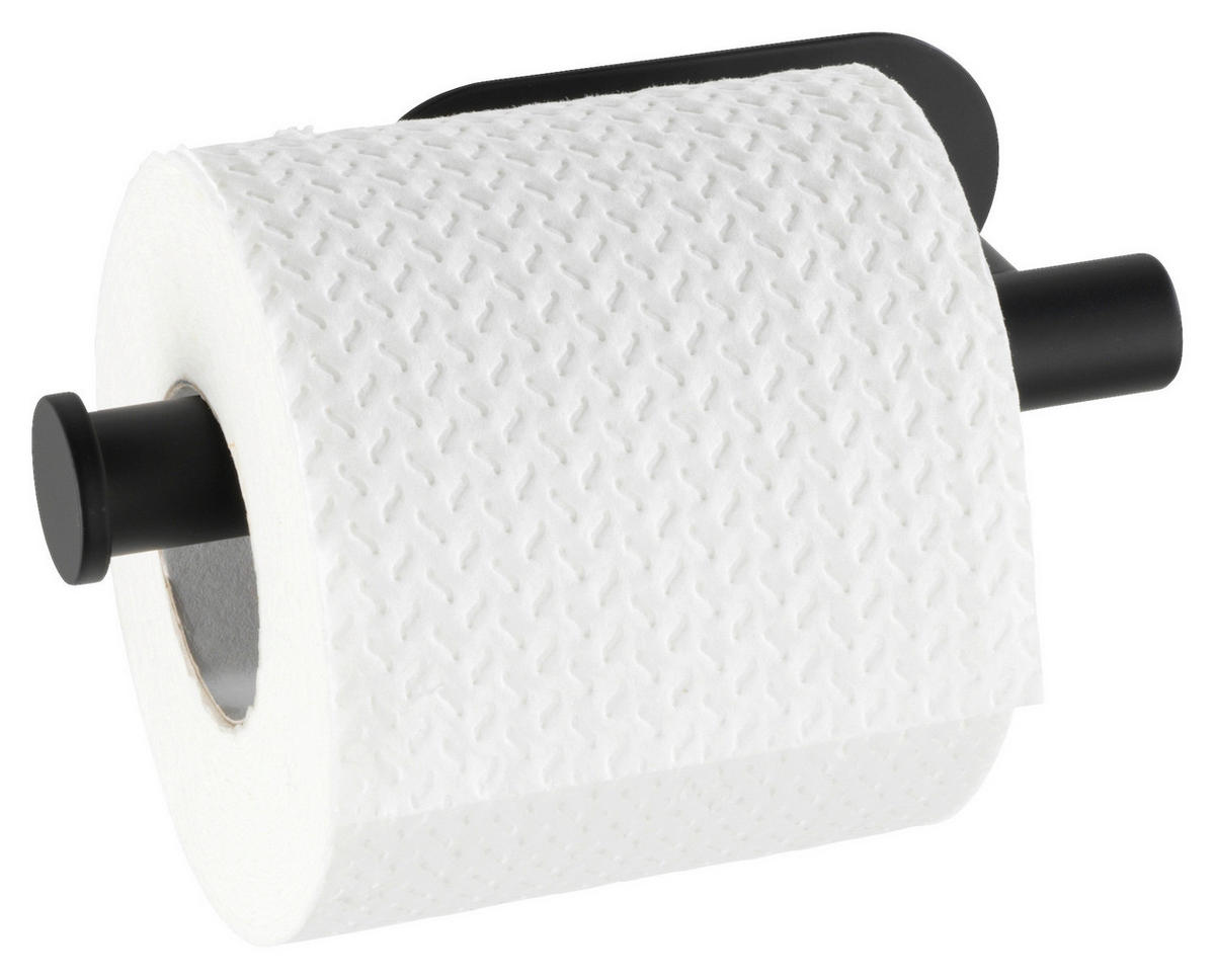 Toilettenpapierhalter schwarz Metall B/H/T: ca. 16x4,5x7 cm Papierrollenhalter_Orea_Black - schwarz (16,00/4,50/7,00cm) - Turbo-Loc