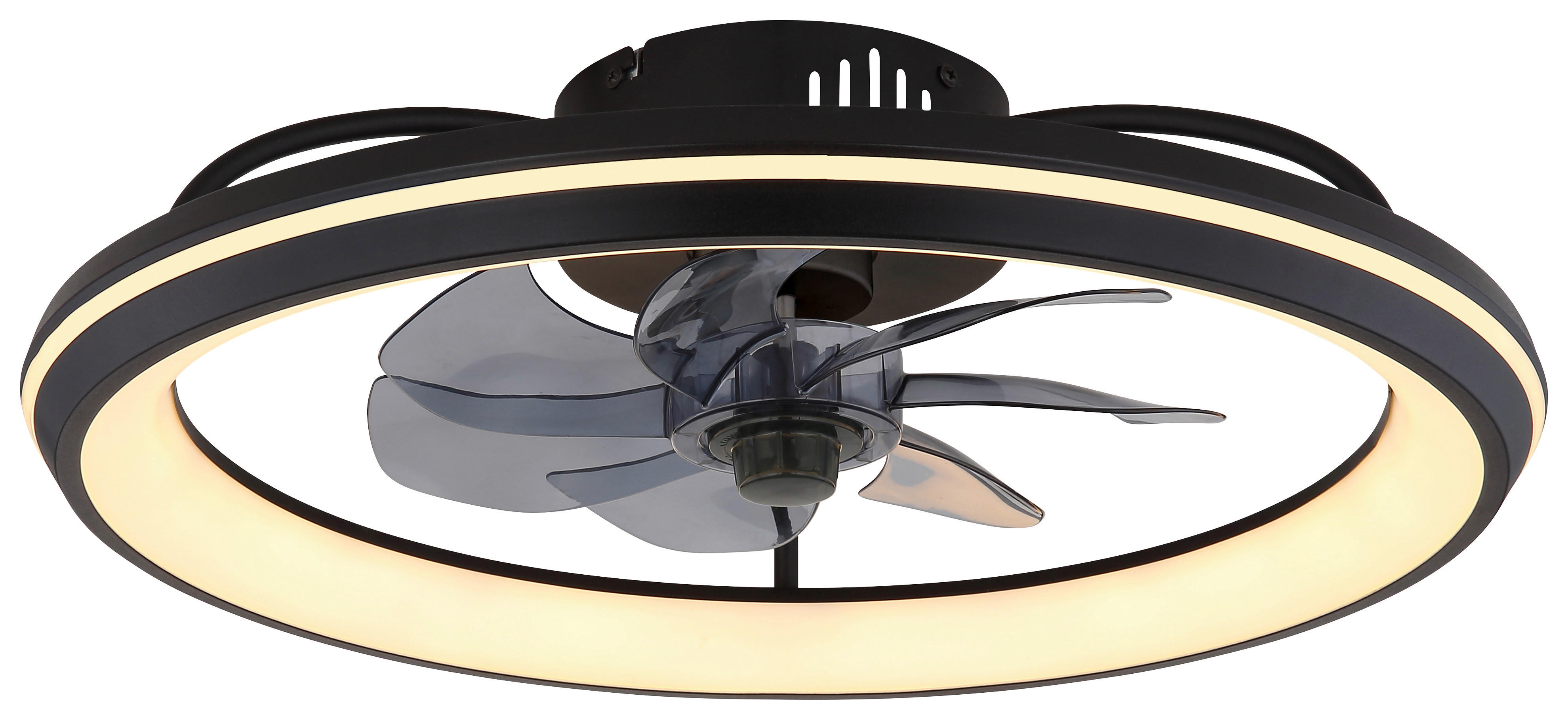 GLOBO Deckenventilator Rauch schwarz Opal H/D: ca. 14x50 cm max. 40 W CELESTE - schwarz/Opal (50,00/14,00cm) - GLOBO