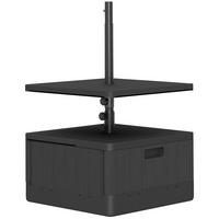 Outsunny Schirmständer schwarz Metall B/H/L: ca. 53x45x53 cm Schirmständer - schwarz (53,00/53,00/45,00cm) - Outsunny