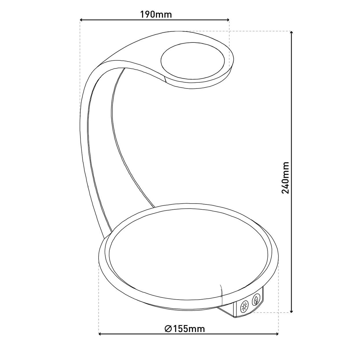 Näve Leuchten Tischleuchte 3176423 weiß Metall Kunststoff H/D: ca. 24x15,5 cm null 20 Brennstellen LED Pflanzen-Tischleuchte h:24cm - weiß (15,50/24,00cm) - Näve Leuchten