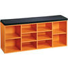 Kesper Schuhregal orange Spanplatte B/H/T: ca. 103,5x48x29,5 cm Schuhregal_mit_Sitzkissen - orange (103,50/48,00/29,50cm) - Kesper
