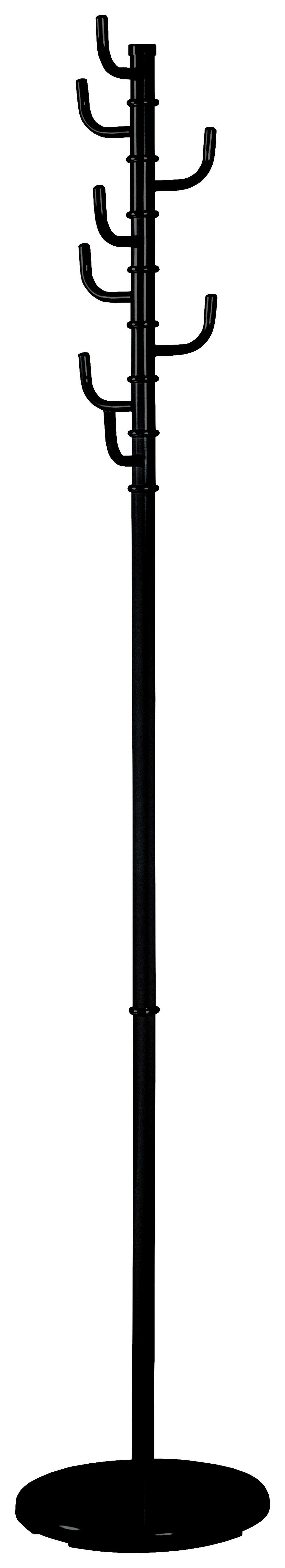 Garderobenständer  schwarz lackiert H: ca. 170 cm Roger_Garderobenständer 17544 - schwarz (170,00cm)
