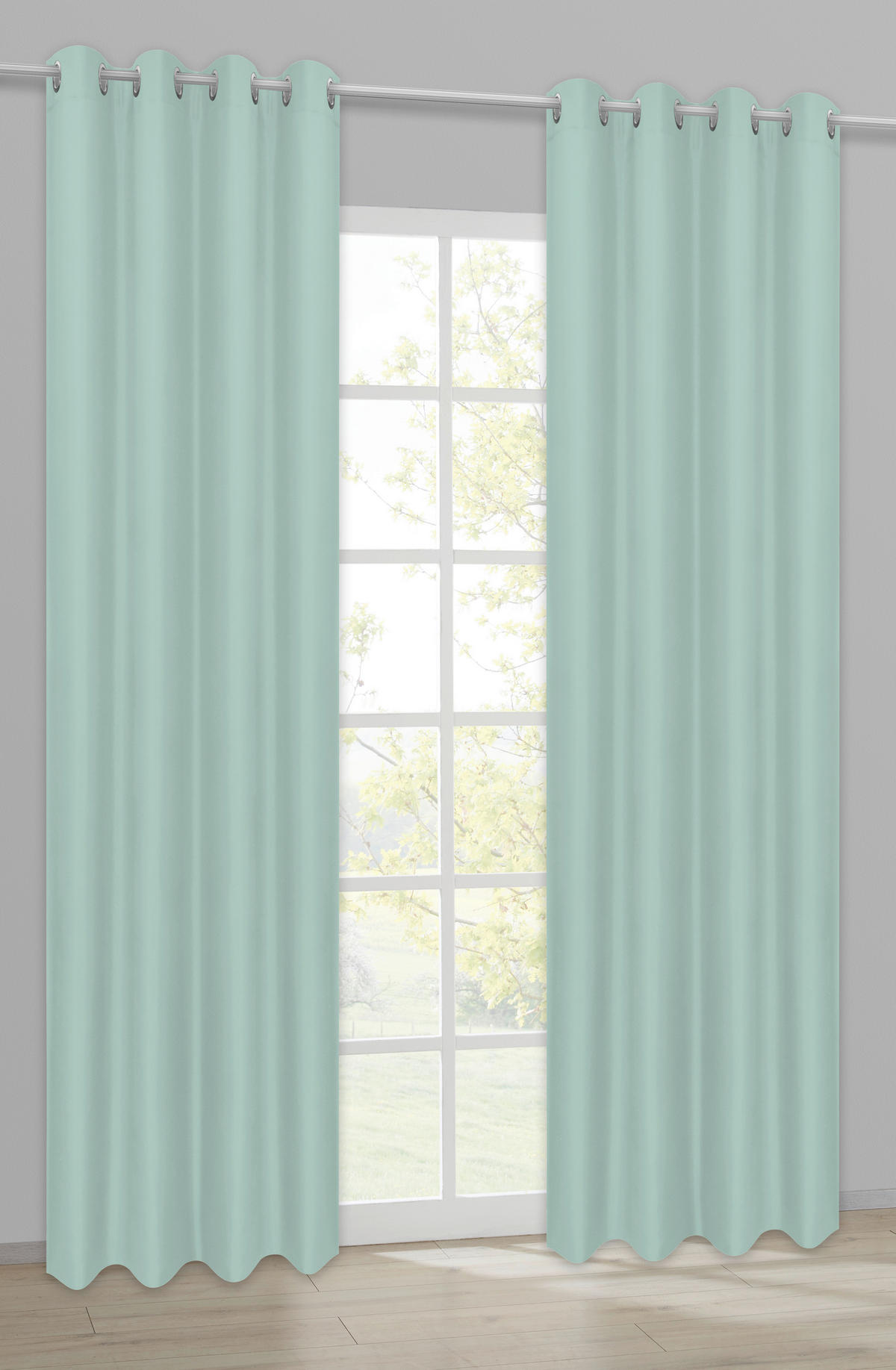 POCOline Ösenvorhang Barnaby grün B/L: ca. 140x235 cm Barnaby - grün (140,00/235,00cm) - POCOline