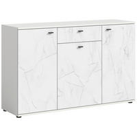 Sideboard Stone weiß Marmoroptik B/H/T: ca. 139x88x41 cm Stone - weiß/Marmoroptik (139,00/88,00/41,00cm)