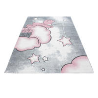Ayyildiz Teppich KIDS pink B/L: ca. 140x200 cm KIDS - pink (140,00/200,00cm) - Ayyildiz
