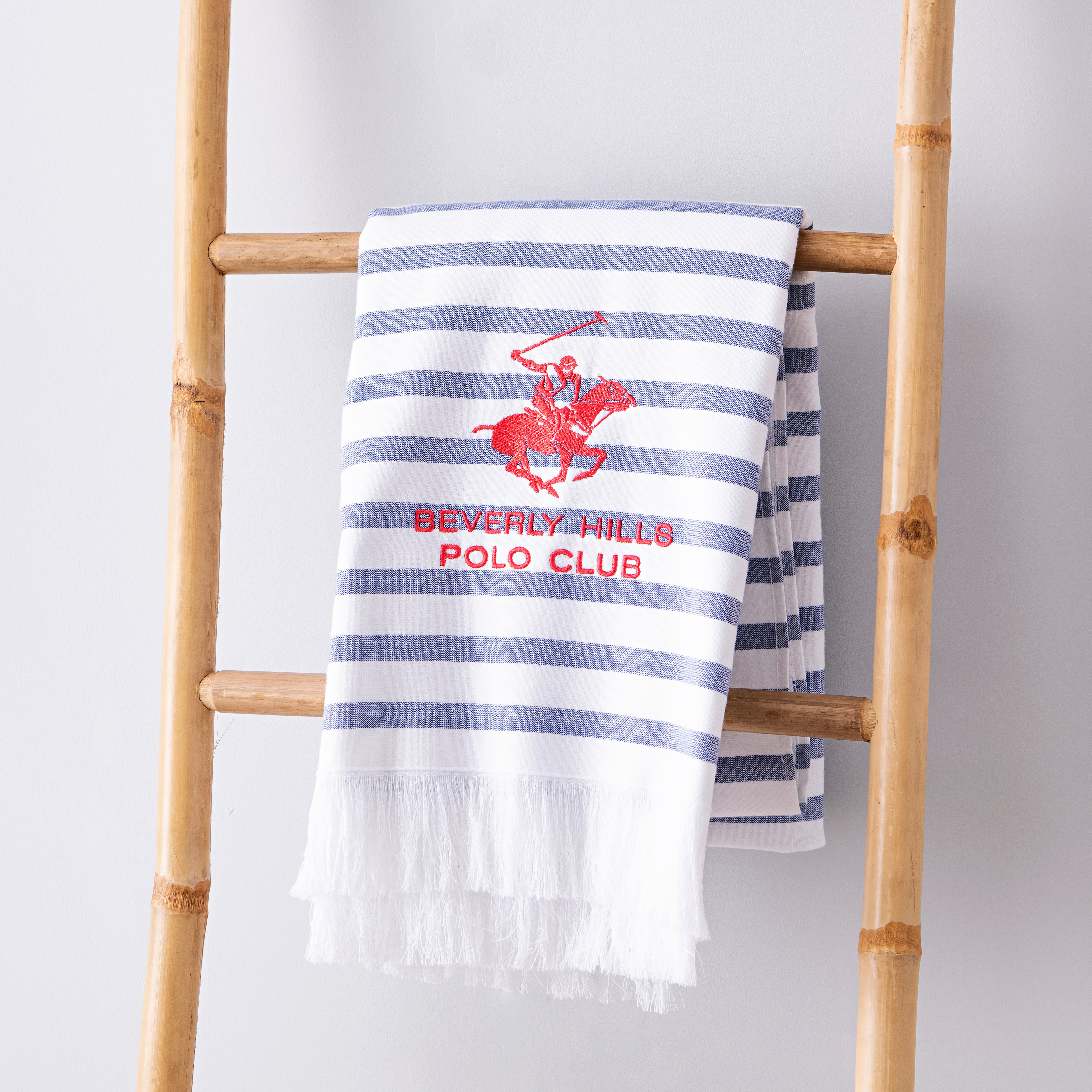 Thumbnail - POLO CLUB Hamamtuch POLO CLUB blau Baumwolle B/L: ca. 80x165 cm