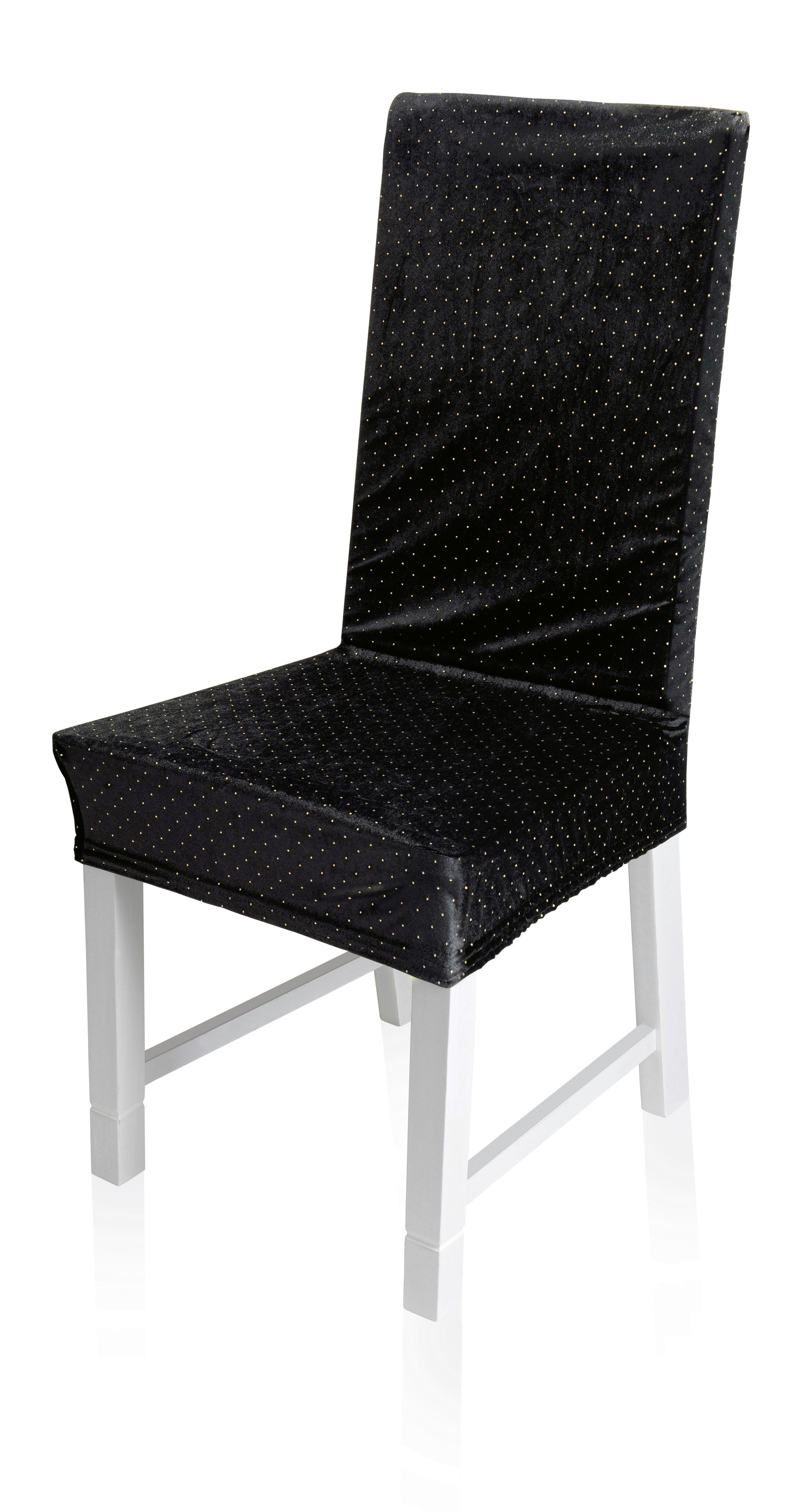 Stuhlhusse Stuhlhusse_Samt_Sparkle schwarz - gold/schwarz (40,00/45,00/60,00cm)