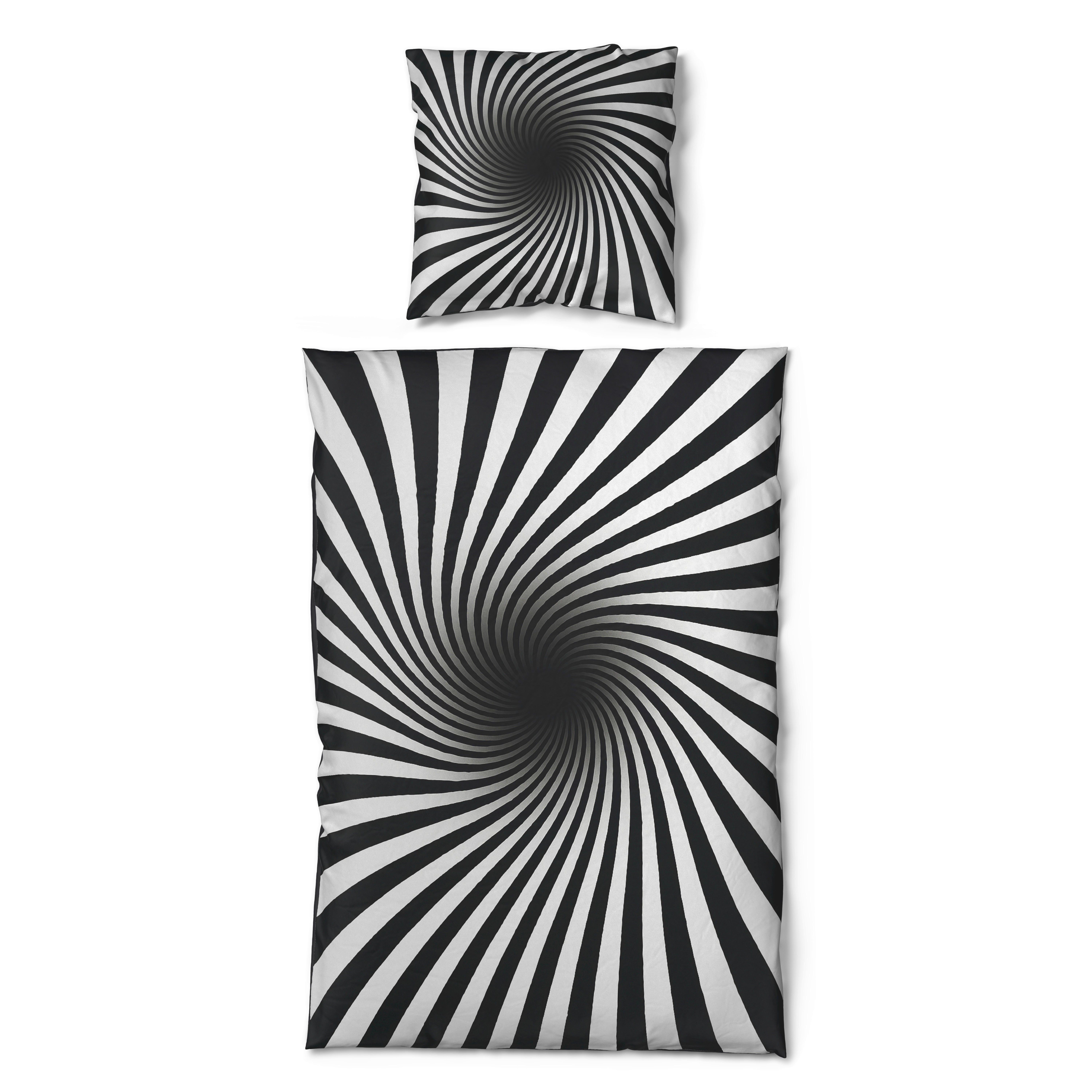 Microfaser Bettwäsche Bettwäsche_Microfaser schw.135x200 - weiß/schwarz (135,00/200,00cm)