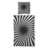 Microfaser Bettwäsche Bettwäsche_Microfaser schw.135x200 - weiß/schwarz (135,00/200,00cm)