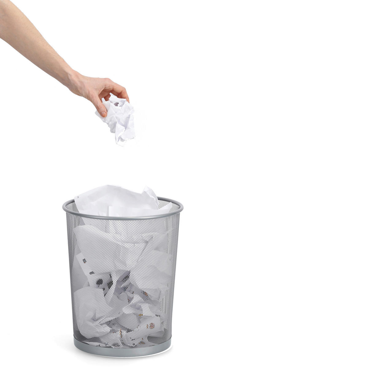 Zeller Papierkorb transparent B/H/L: ca. 30x35x30 cm Papierkorb - transparent (30,00/30,00/35,00cm) - Zeller