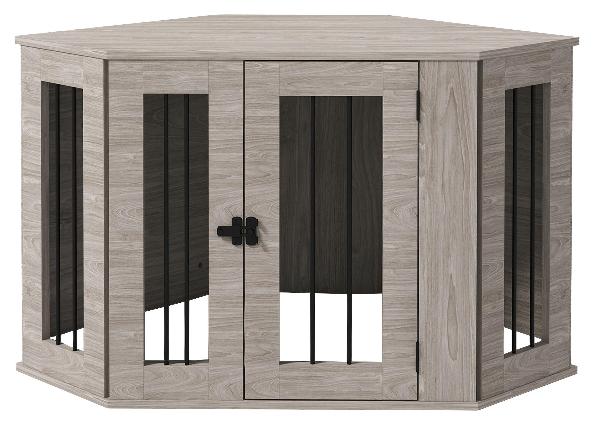 PawHut Hundekäfig walnuss Spanplatte B/H/L: ca. 55x63x104 cm Hundekäfig - walnuss (104,00/55,00/63,00cm) - PawHut
