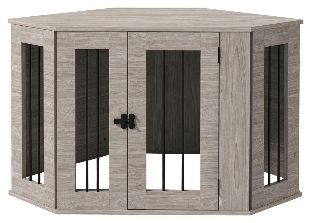 PawHut Hundekäfig walnuss Spanplatte B/H/L: ca. 55x63x104 cm Hundekäfig - walnuss (104,00/55,00/63,00cm) - PawHut