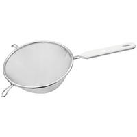 Fackelmann Sieb weiß Edelstahl B/H/T: ca. 16x6,5x30,5 cm Sieb - weiß/silber (16,00/6,50/30,50cm) - Fackelmann