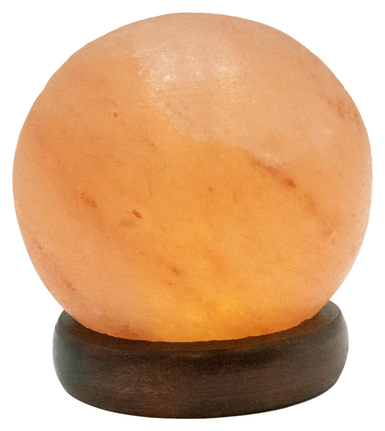 GLOBO LED-Salzkristallleuchte Stone 28307 natur Holz H/D: ca. 10x9 cm