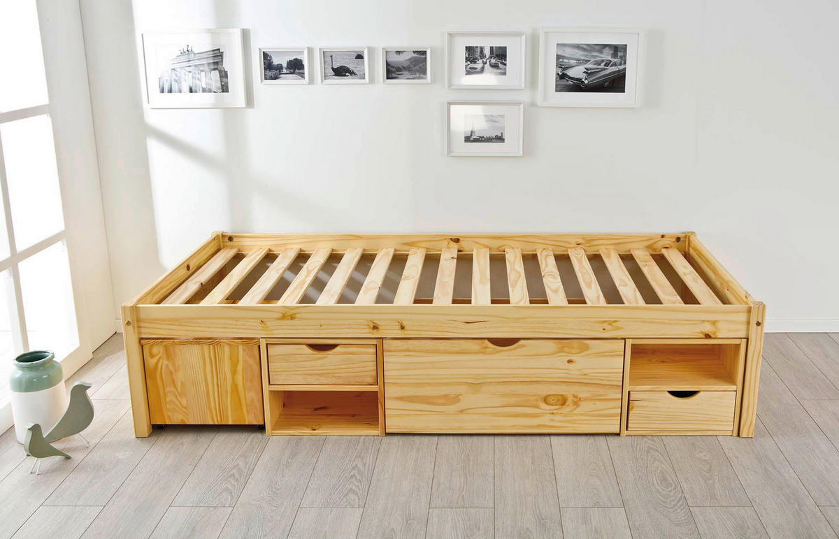 Funktionsbett Claas natur Liegefläche B/L: ca. 90x200 cm Claas - natur (209,00/48,00/96,00cm) - Inter Link