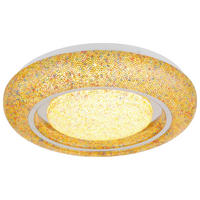 GLOBO LED-Deckenleuchte RADA 483111-24B weiß klar Kunststoff Metall H/D: ca. 7,5x38 cm 1 Brennstellen RADA - klar/weiß (38,00/7,50cm) - GLOBO