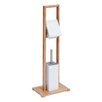 WC-Garnitur weiß natur Bambus WC-Garnitur - weiß/natur (30,00/21,00/82,00cm) - Zeller