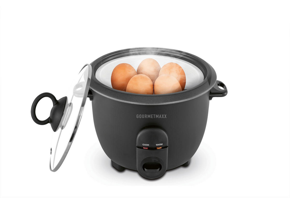 GOURMETmaxx Reiskocher schwarz B/H/L: ca. 23,9x20,4x23,9 cm Reiskocher - schwarz (23,90/23,90/20,40cm) - GOURMETmaxx