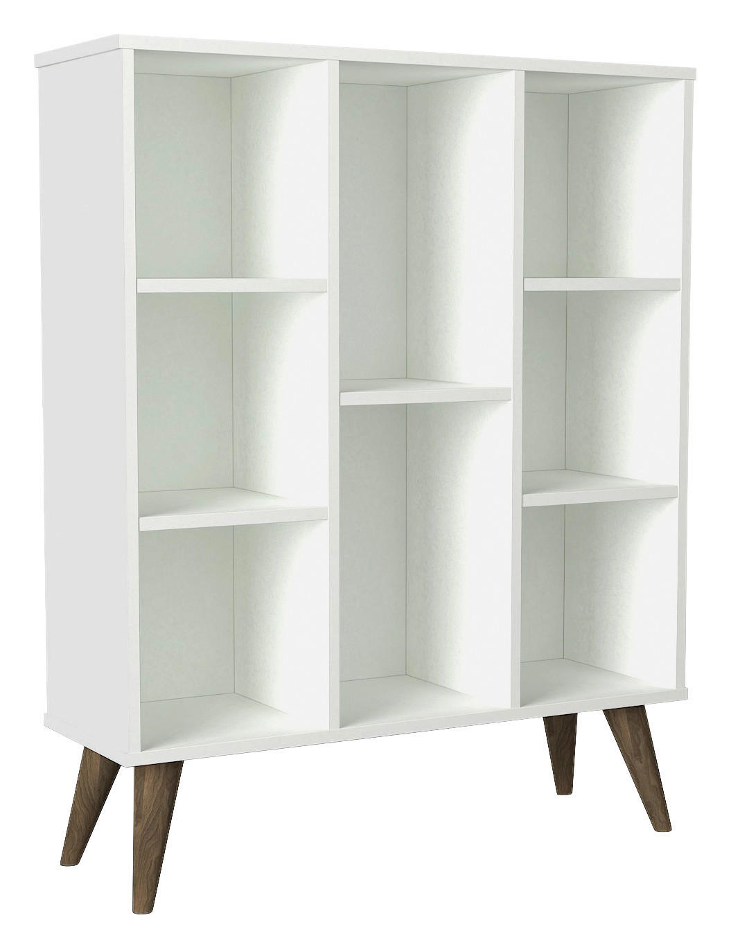 Regal Link weiß walnuss Nachbildung B/H/T: ca. 91x114x30 cm Link - weiß/walnuss (91,00/114,00/30,00cm) - moebel17