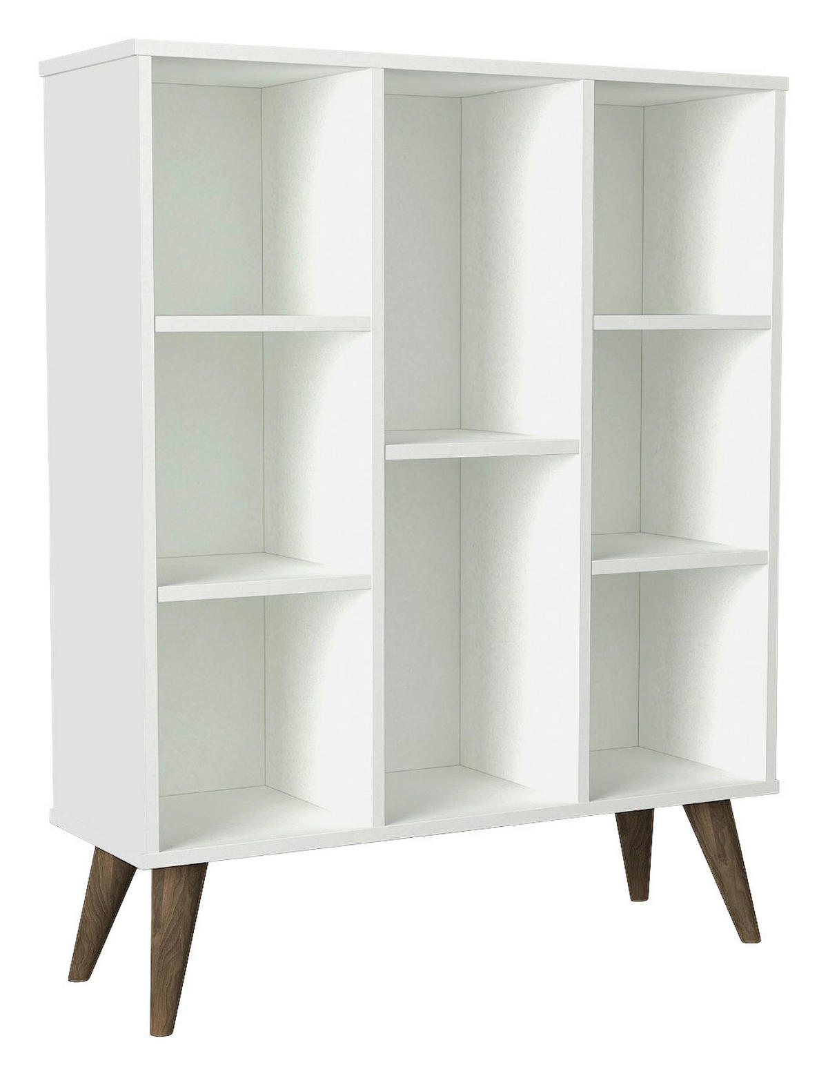 Regal Link weiß walnuss Nachbildung B/H/T: ca. 91x114x30 cm Link - weiß/walnuss (91,00/114,00/30,00cm) - moebel17