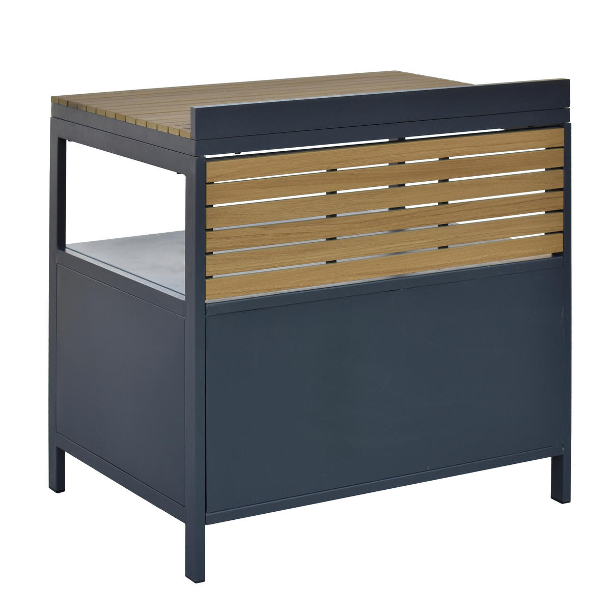 POCOline Outdoor-Küchenmodul natur Aluminium B/H/L: ca. 83,5x89x61,5 cm Outdoor-Küchenmodul - natur/anthrazit (61,50/83,50/89,00cm) - POCOline