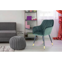 Stuhl Amino 500 dunkelgrün Microfaser B/H/T: ca. 58,5x86x61 cm Amino 500 - schwarz/dunkelgrün (58,50/86,00/61,00cm) - 360 Living