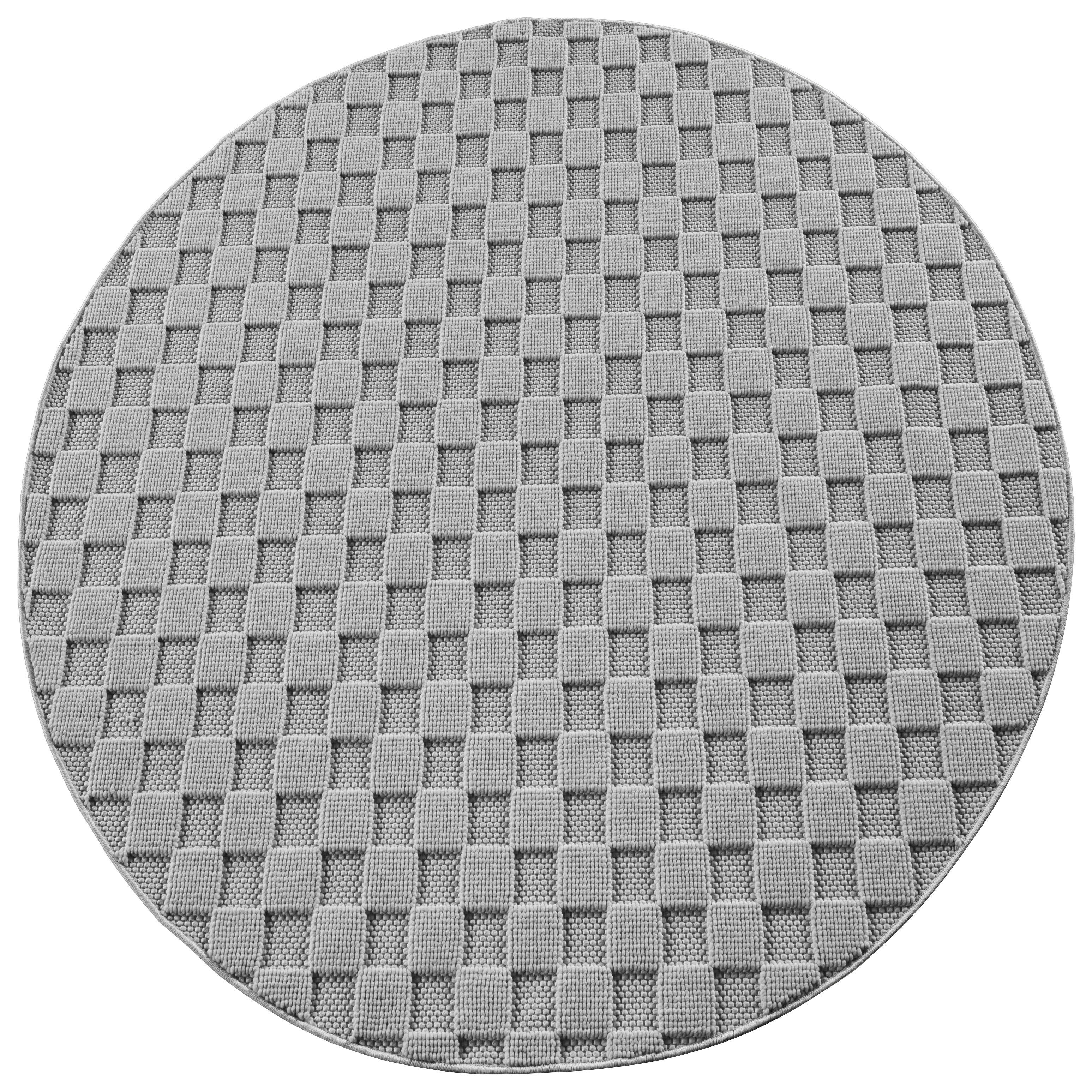 Ayyildiz Kurzflorteppich HELIX silber B/H/L: ca. 200x0,7x200 cm HELIX - silber (200,00/200,00/0,70cm) - Ayyildiz