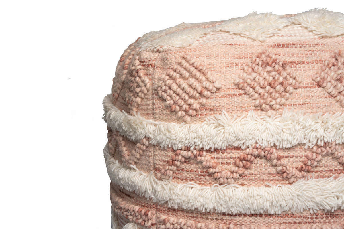 360 Living Hocker Bohist 200 rosa creme B/H/T: ca. 50x45x50 cm Bohist 200 - creme/rosa (50,00/45,00/50,00cm) - 360 Living